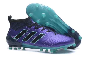 Adidas ACE 17.1 Primeknit Soccer Cleats Legend Ink Black Energy Aqua High impact