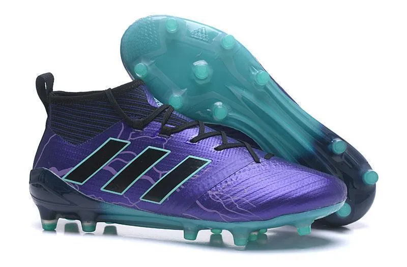 Adidas ACE 17.1 Primeknit Soccer Cleats Legend Ink Black Energy Aqua Speed Line