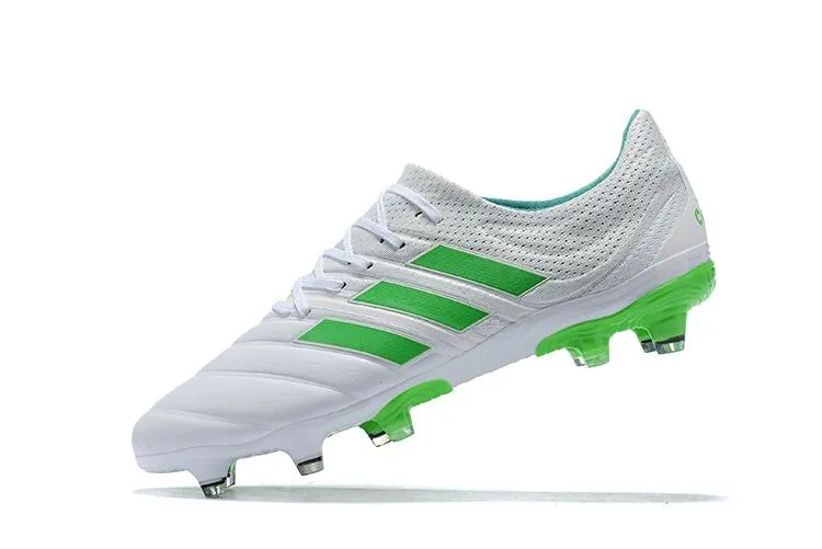 Secure Grip New Adidas Copa 19   FG Exhibit Soccer Cleats Shoes Bright Green White
