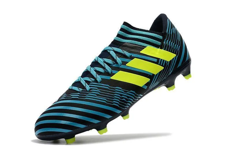 New Adidas Nemeziz Messi FG Soccer Cleats Shoes Blue Black Green Match Line