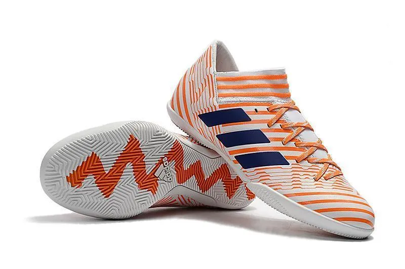 Game Movement New Adidas Nemeziz Series TF Soccer Cleats Shoes Orange White Blue