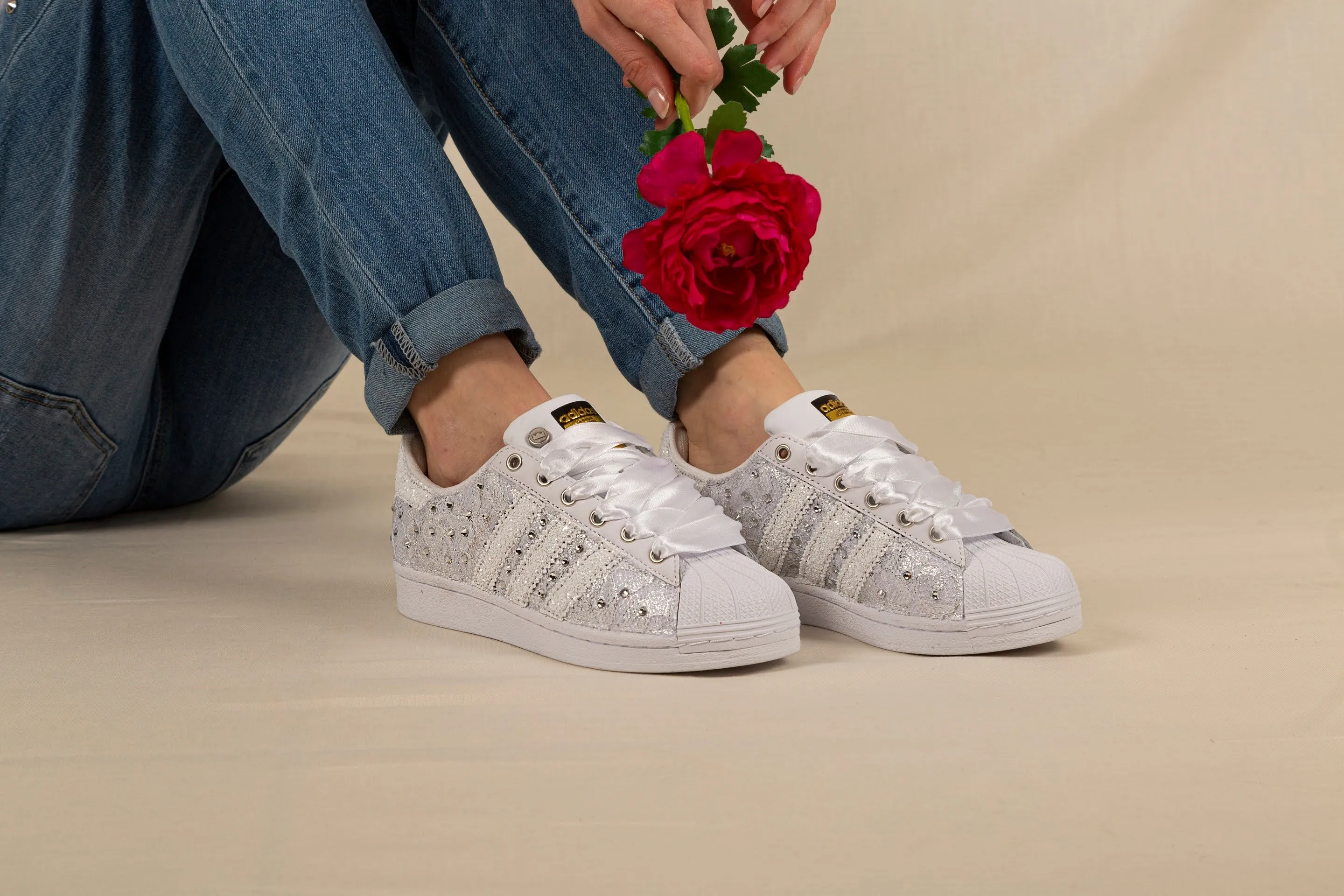 Adidas Superstar Pizzo White & Strass Termo Outdoor Leisure