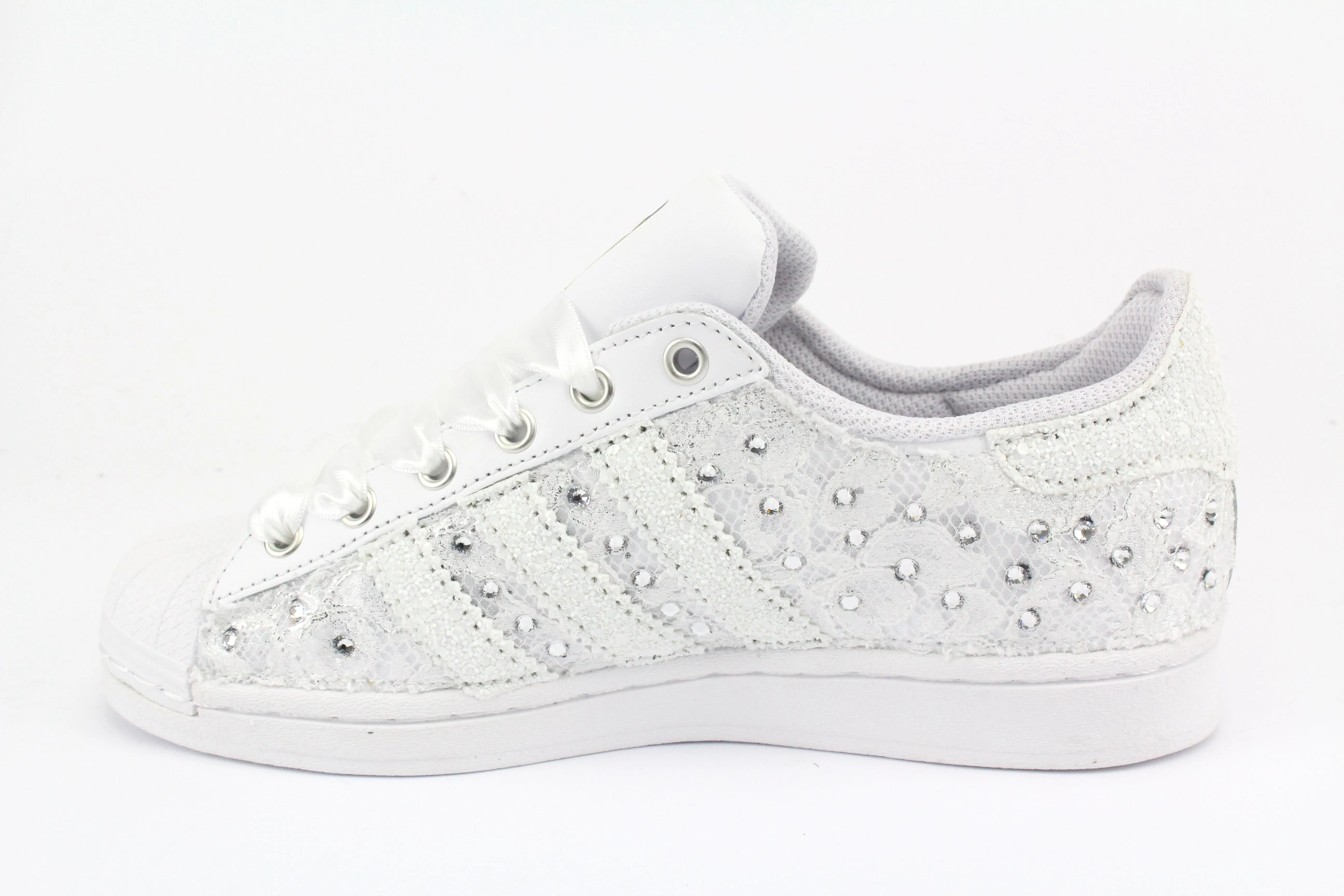 Knit Design Scenic Step Adidas Superstar Pizzo White & Strass Termo