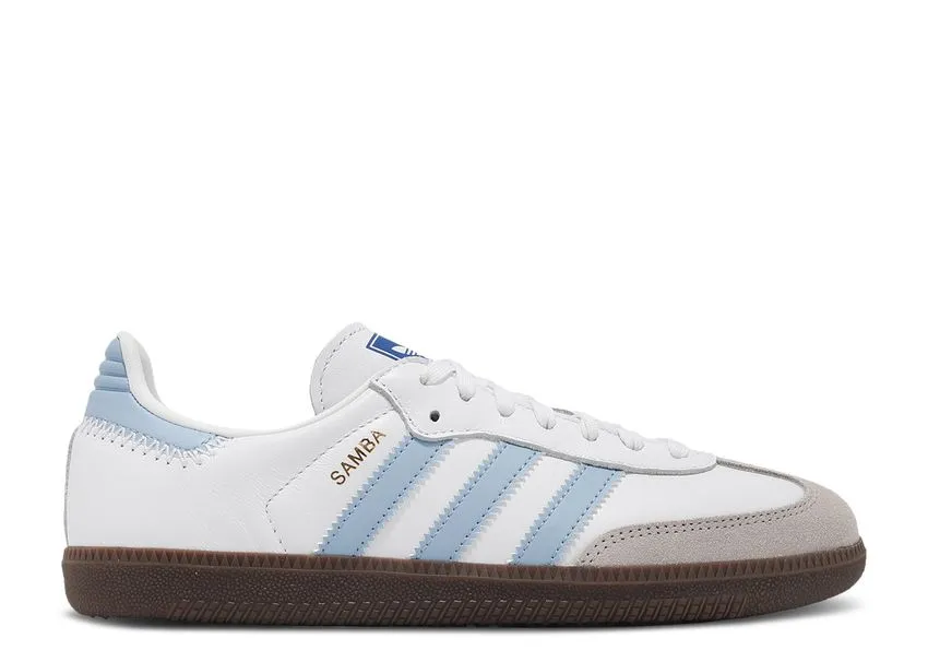 Sidewalk Walk Adidas Samba OG White Sky Blue