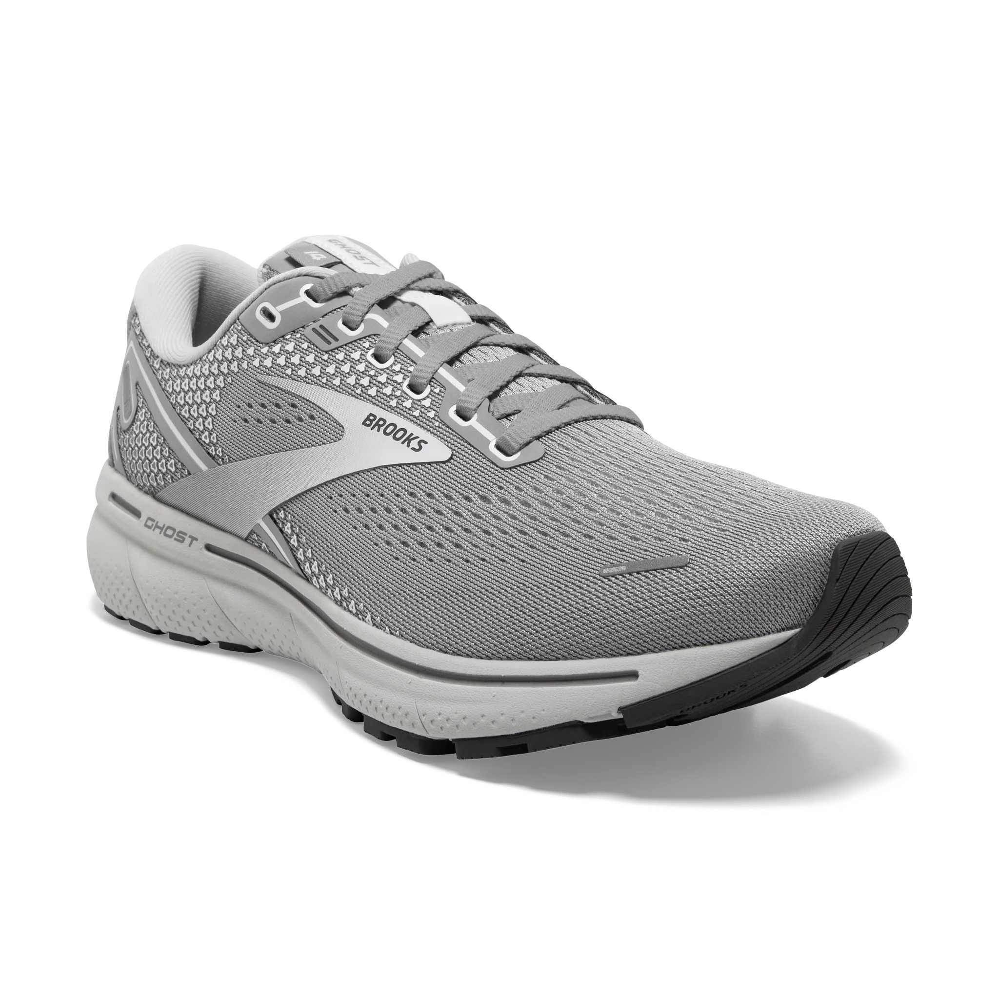 Women's Ghost 14 running with a reflector traction - enhanced shoe features