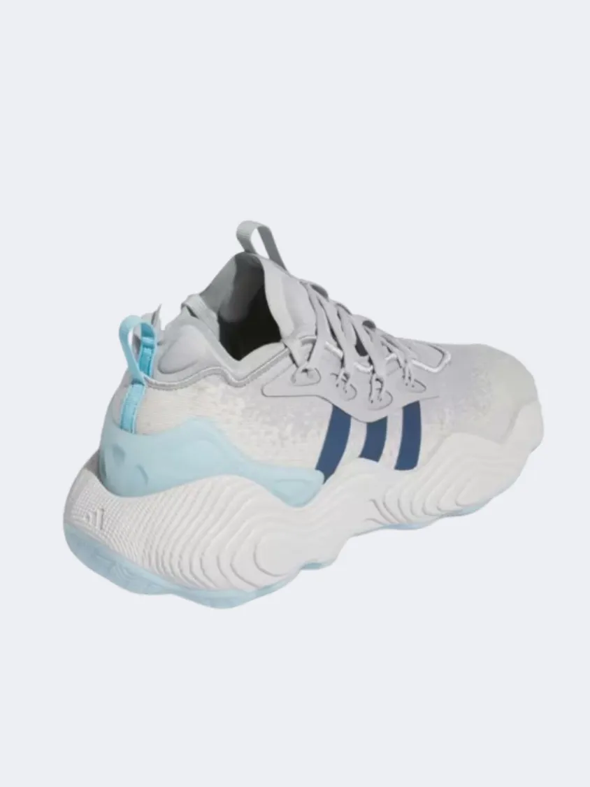 Adidas Trae Young 3 Men Basketball Shoes Grey/Preloved Ink Moisture wicking