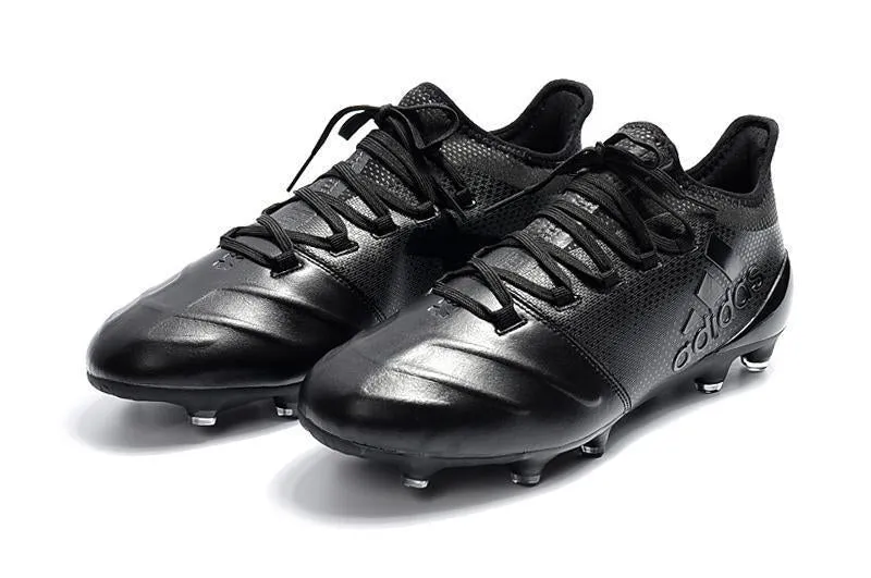 Running Track New Adidas X Series Leather FG Soccer Cleats Shoes Black