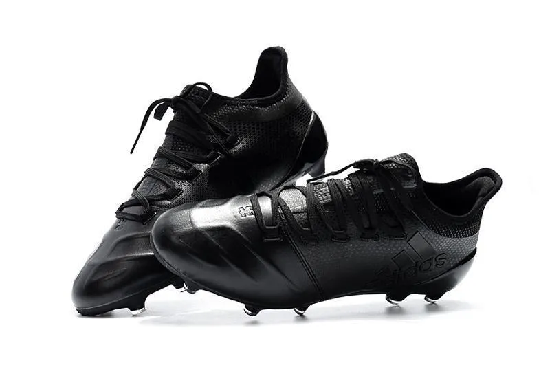 New Adidas X Series Leather FG Soccer Cleats Shoes Black Breathable Liner Light Weight