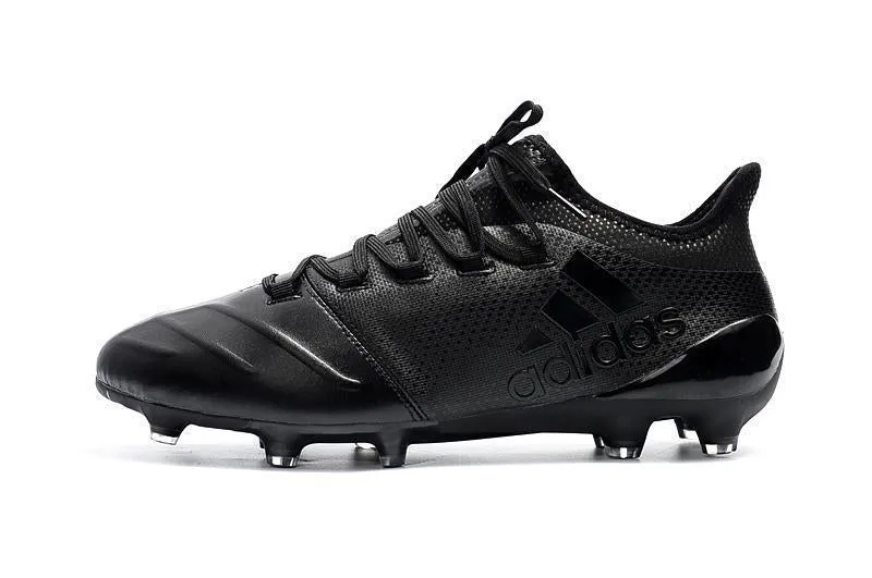 New Adidas X Series Leather FG Soccer Cleats Shoes Black Quick Plant