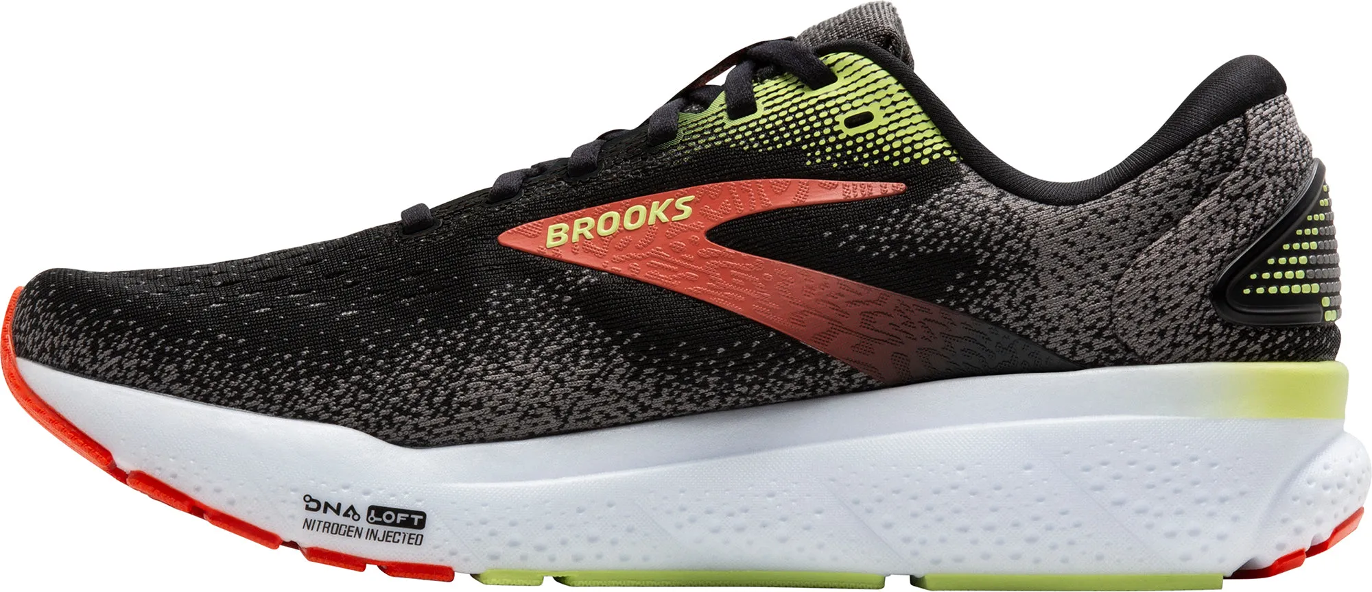 matte - finish - design shoes Brooks Ghost 16 Mens Running Shoes - Black