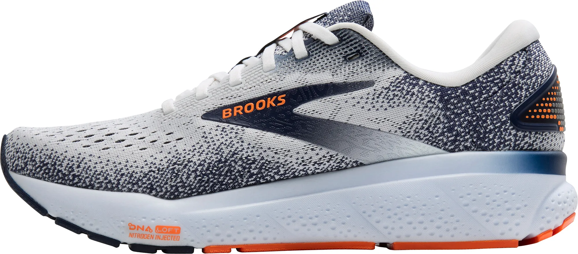 Brooks Ghost 16 Mens Running Shoes - White Night running safety