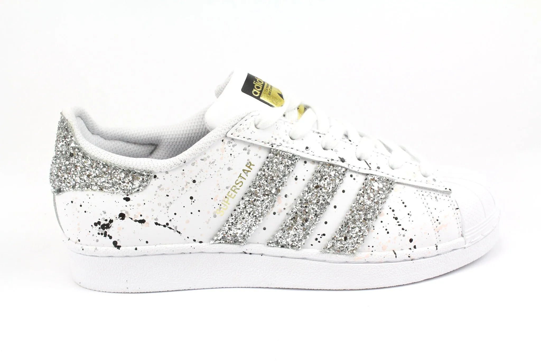 Lightweight Sole Sunrise Path Adidas Superstar Silver Glitter & Vernice