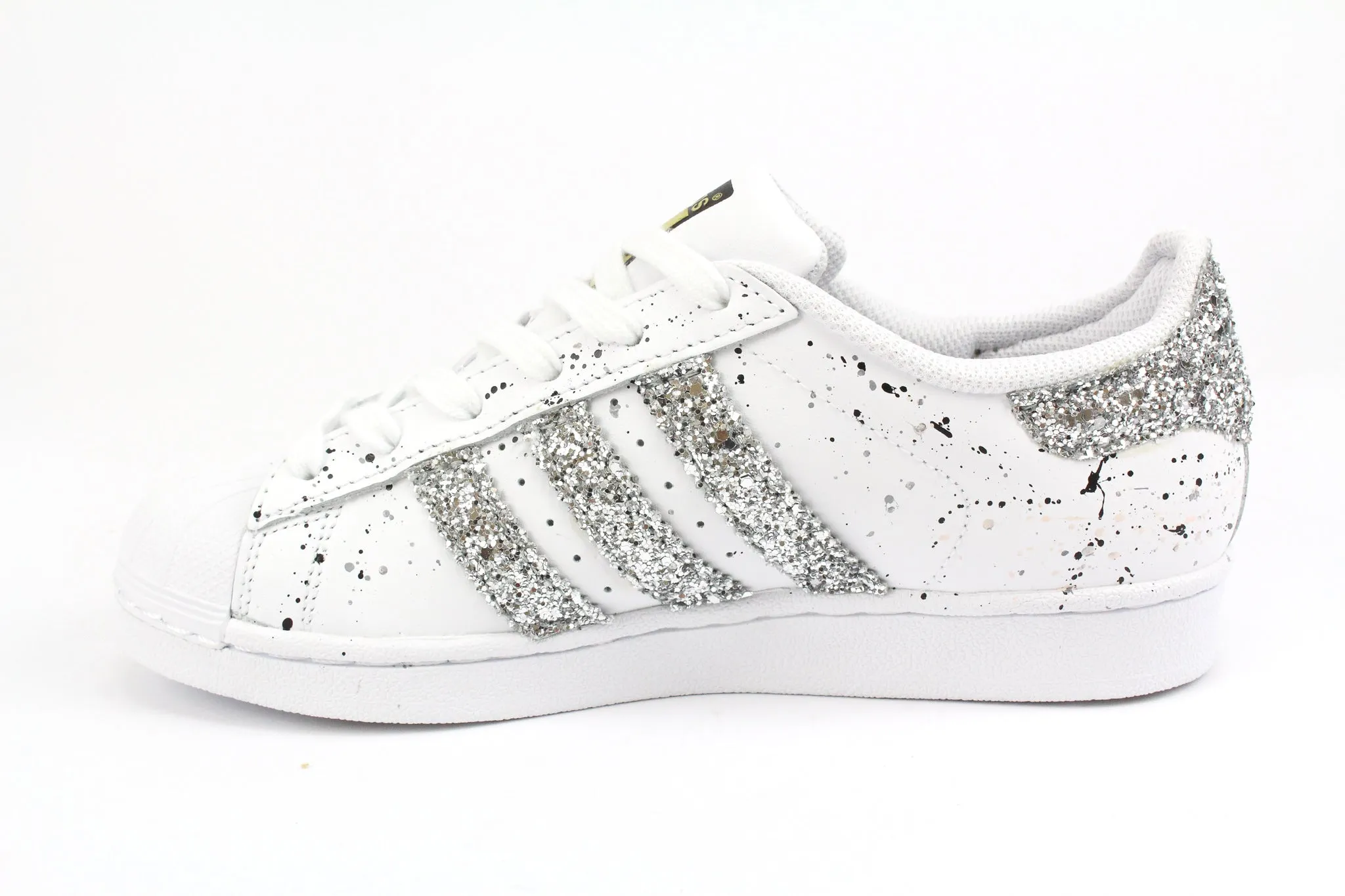 All Occasion Breathable Comfort Adidas Superstar Silver Glitter & Vernice
