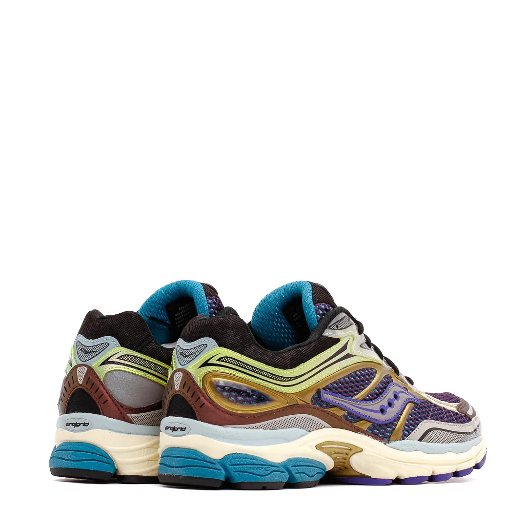 Breathable collar Foot Hugging Midsole Saucony Men Progrid Omni 9 Crystal Caves Purple Yellow S70783-1