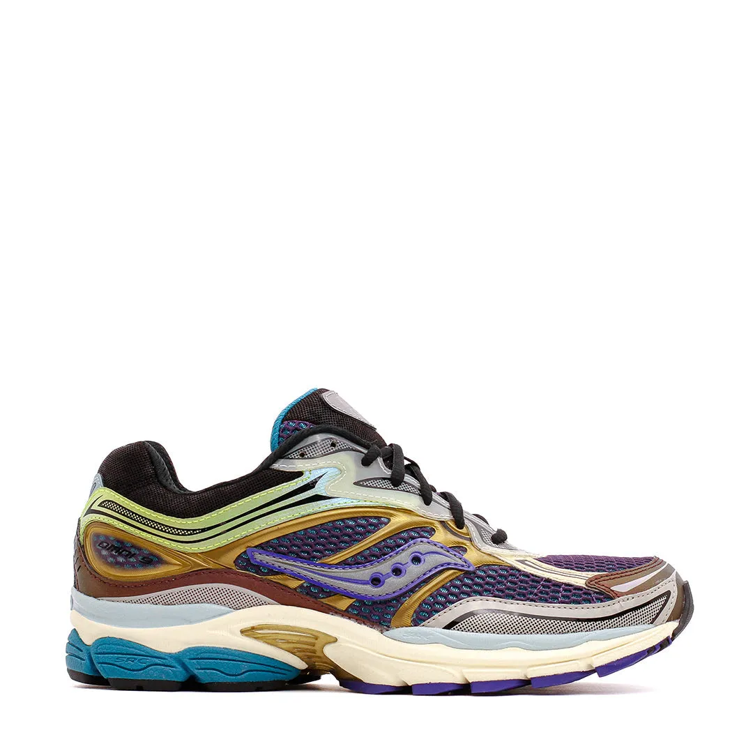 Saucony Men Progrid Omni 9 Crystal Caves Purple Yellow S70783-1 Orthotic Compatible Footbed