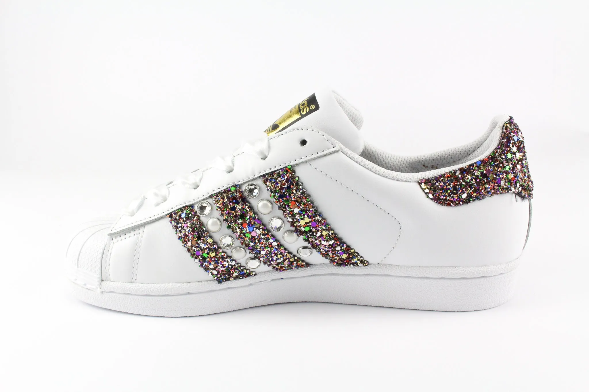 comfort feature Adidas Superstar Multicolor Glitter & Strass