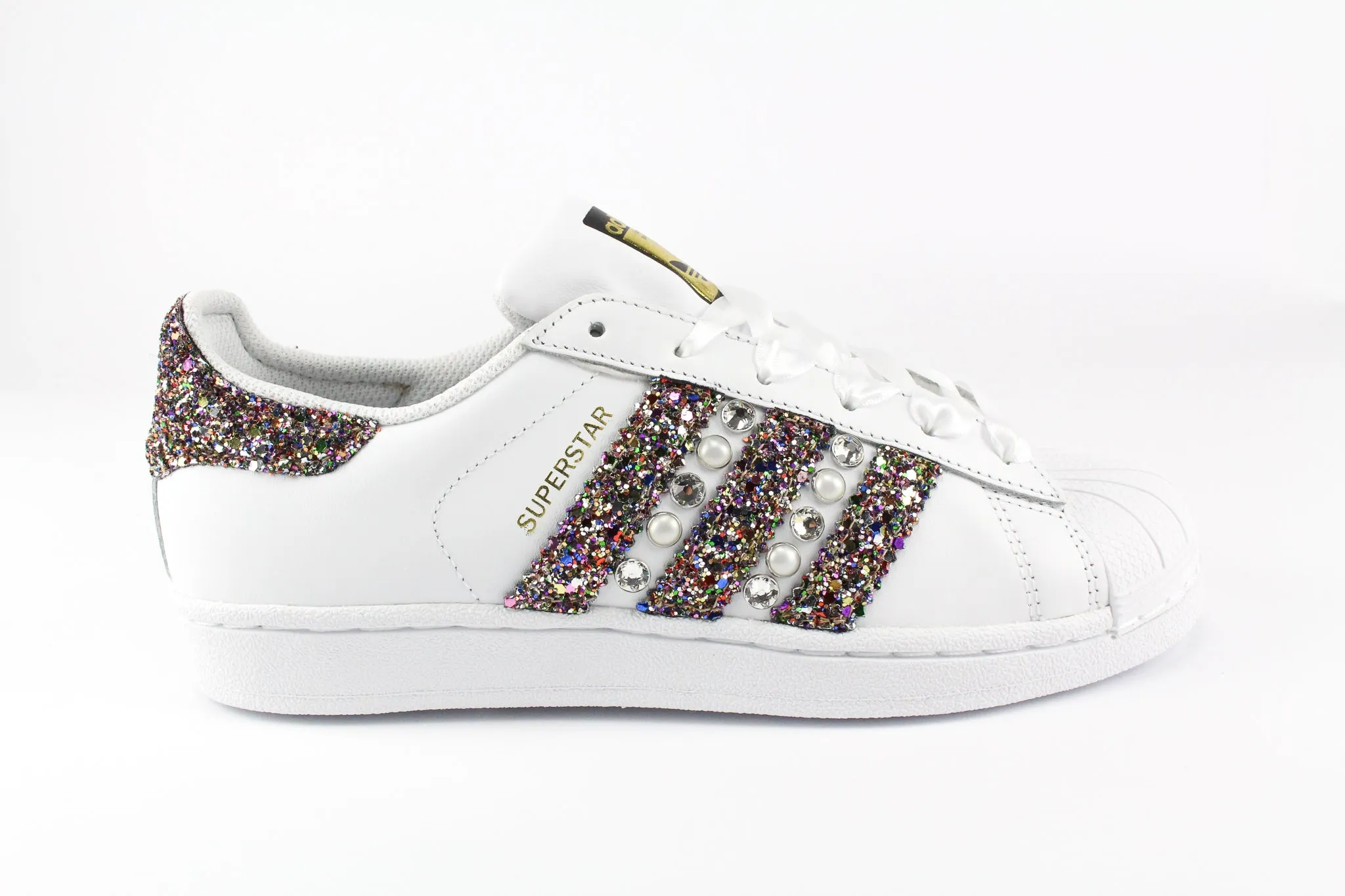 Adidas Superstar Multicolor Glitter & Strass Dirt Guard Mesh
