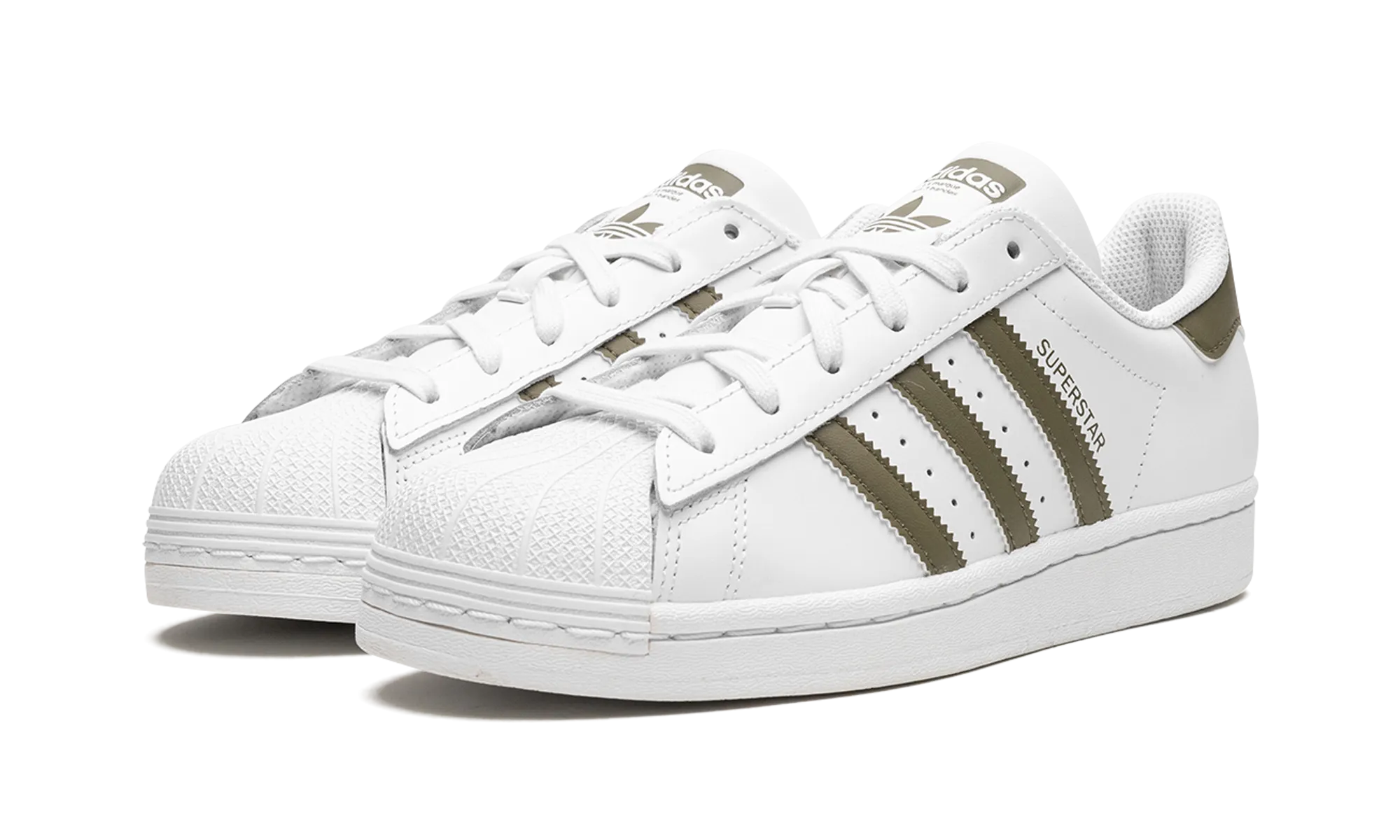 Test Step Leather Upper Superstar GS "Olive"