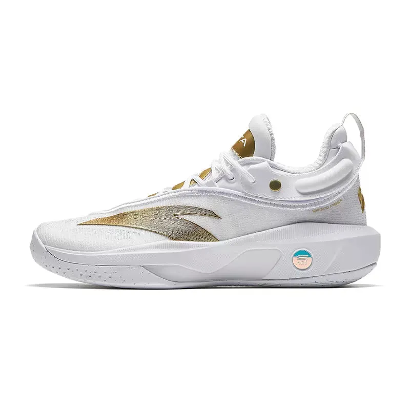 Zero Drop Platform Design Perforated Insoles Anta Klay Thompson Kt8 - White/Golden