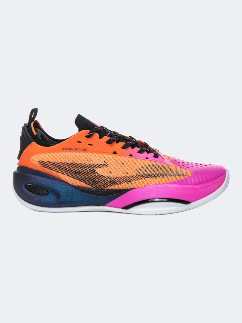 Erke Men Basketball Shoes Orange/Pink Trendy waterproof