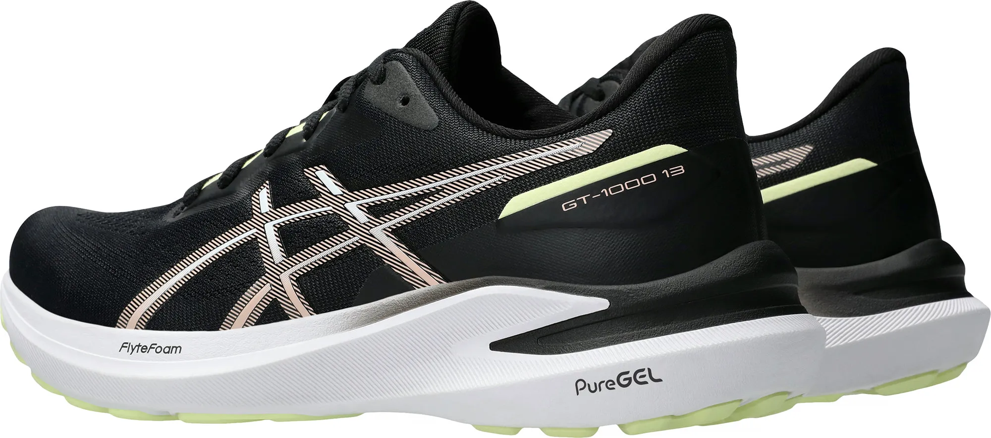 Asics GT 1000 13 Womens Running Shoes - Black Snowy Terrain zippered