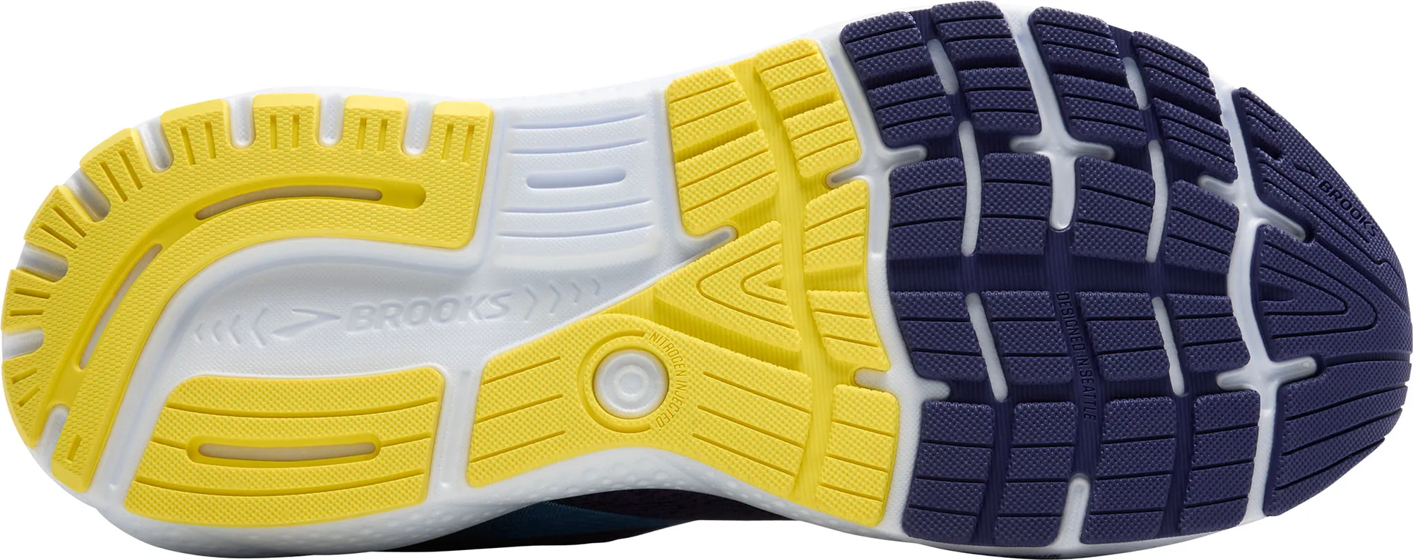 Brooks Ghost 16 Mens Running Shoes - Blue cushioned - footbed shoes Multi Layer Mesh Weave