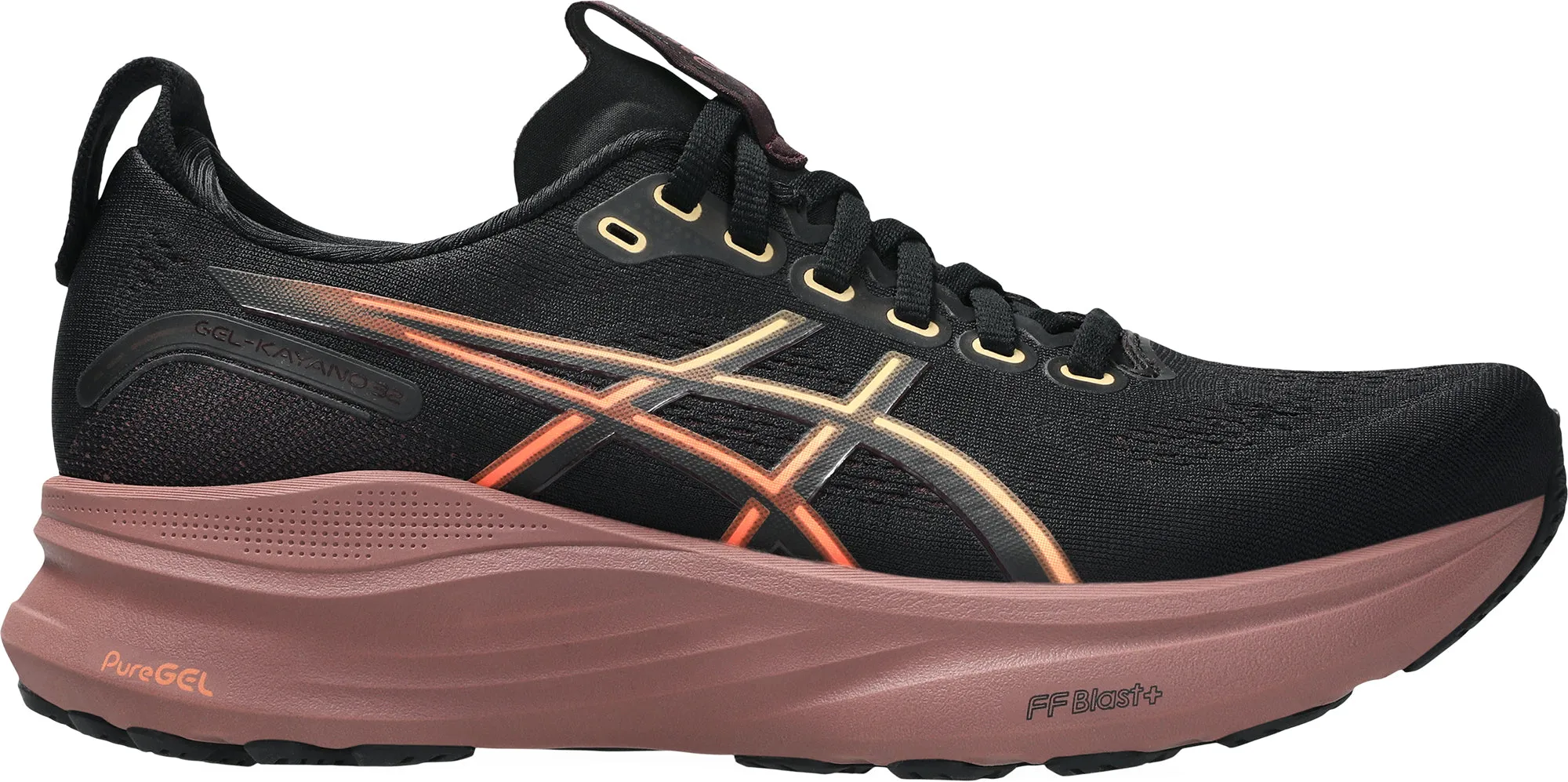 Soft Material lace - trimmed - design shoes Asics Gel Kayano 32 Womens Running Shoes - Black
