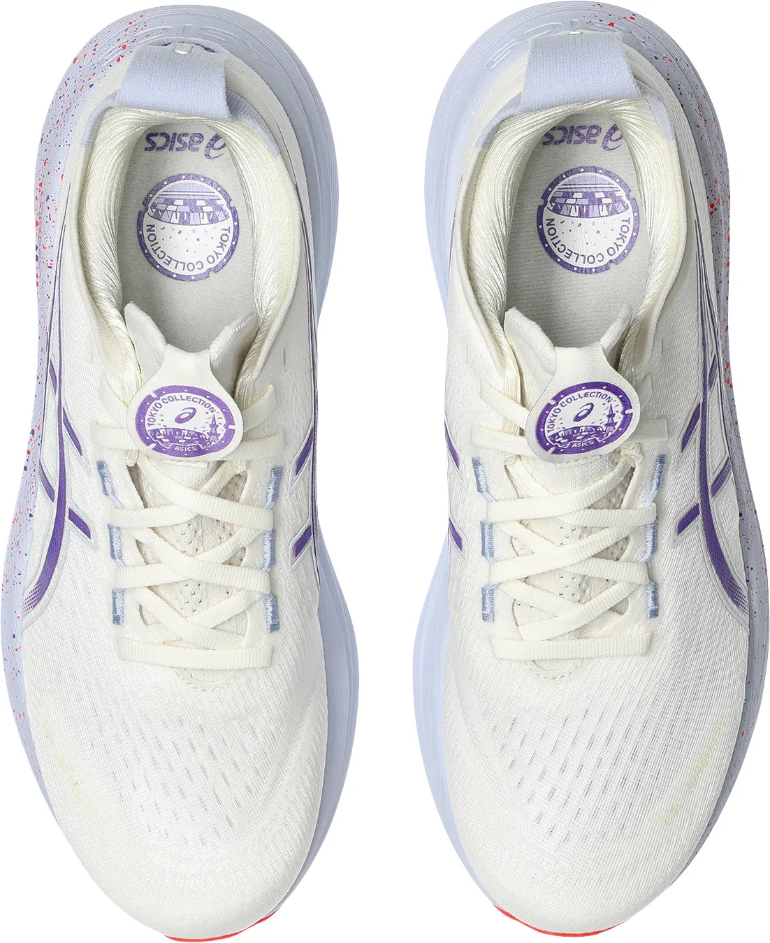 evening jog Odor Control Technology Asics Gel Nimbus 27 Tokyo Mens Running Shoes - Cream