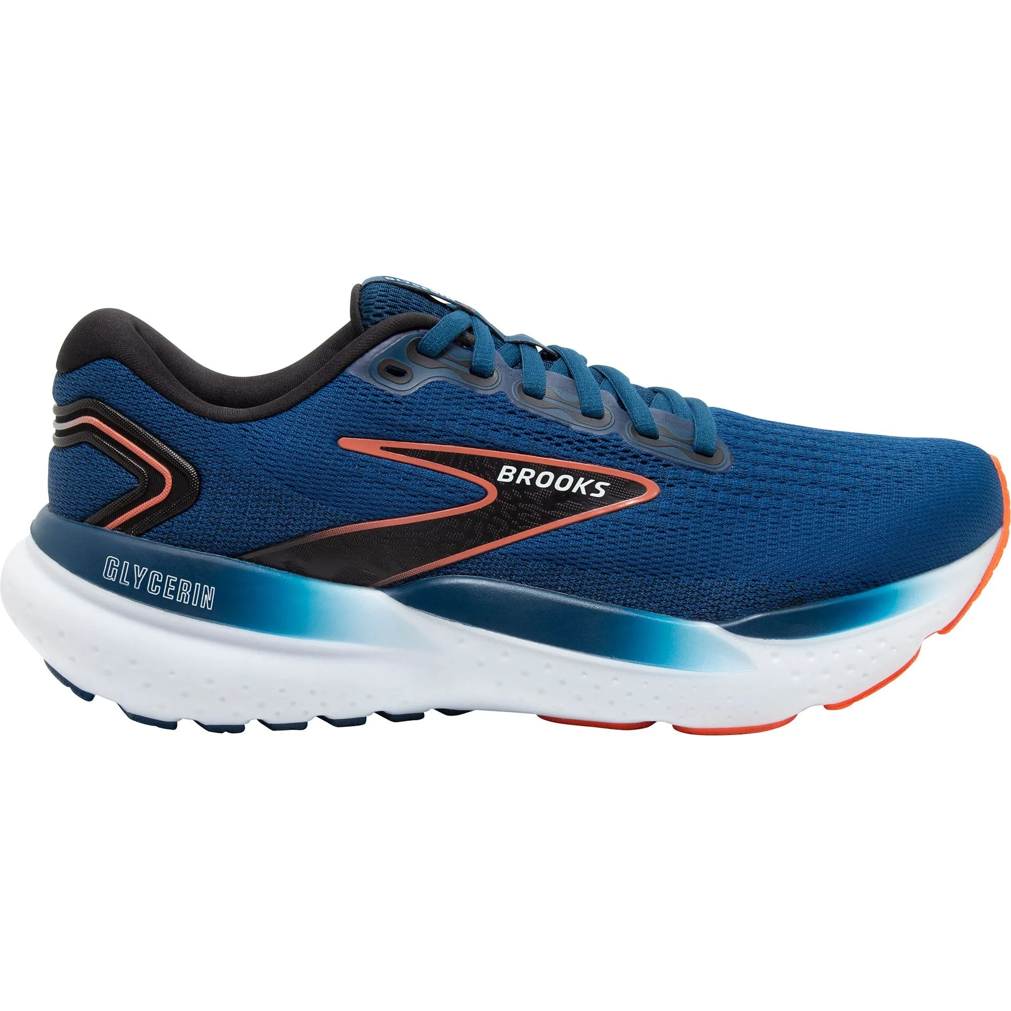 Flyknit Upper Brooks Glycerin 21 WIDE FIT Mens Running Shoes - Blue
