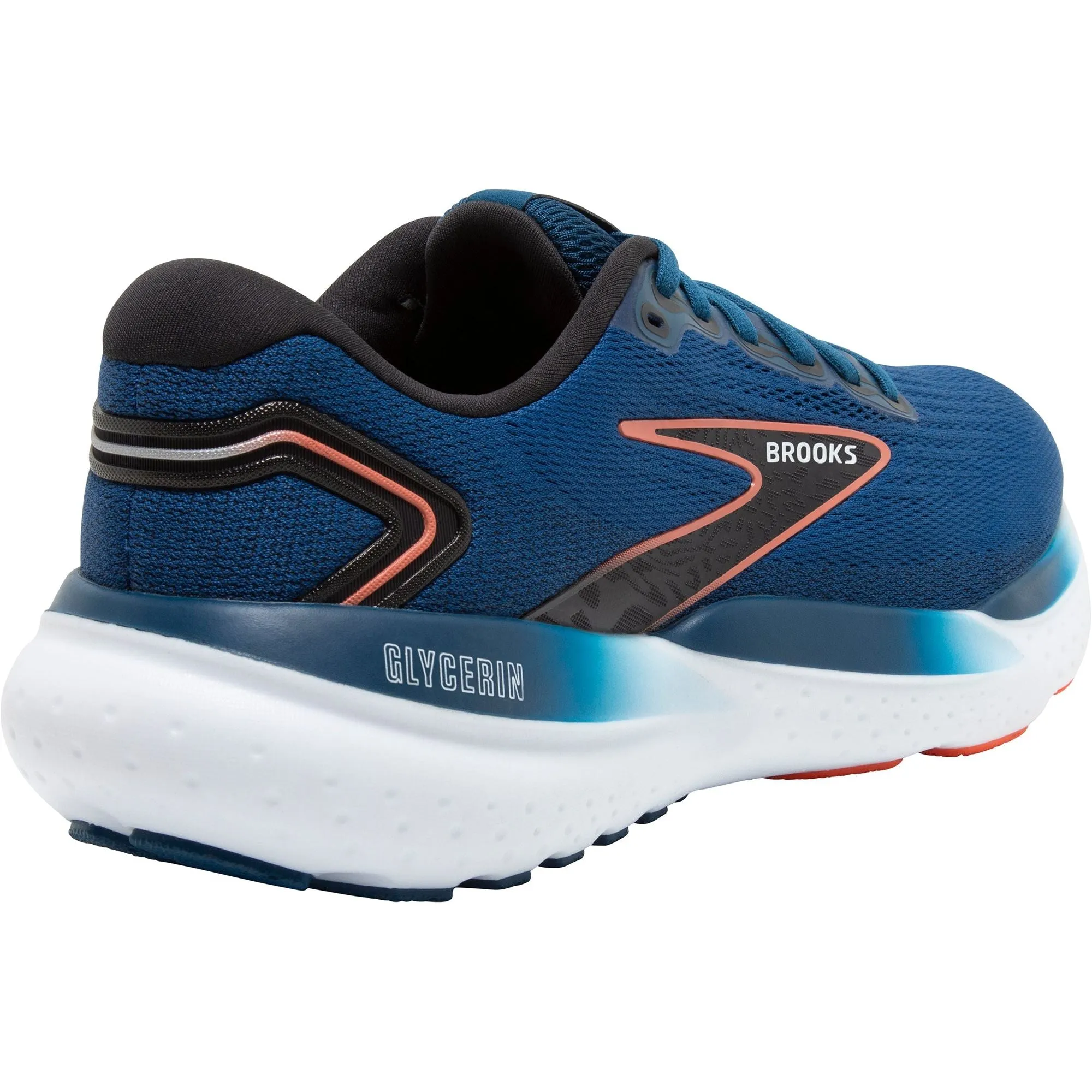maximalist Brooks Glycerin 21 WIDE FIT Mens Running Shoes - Blue