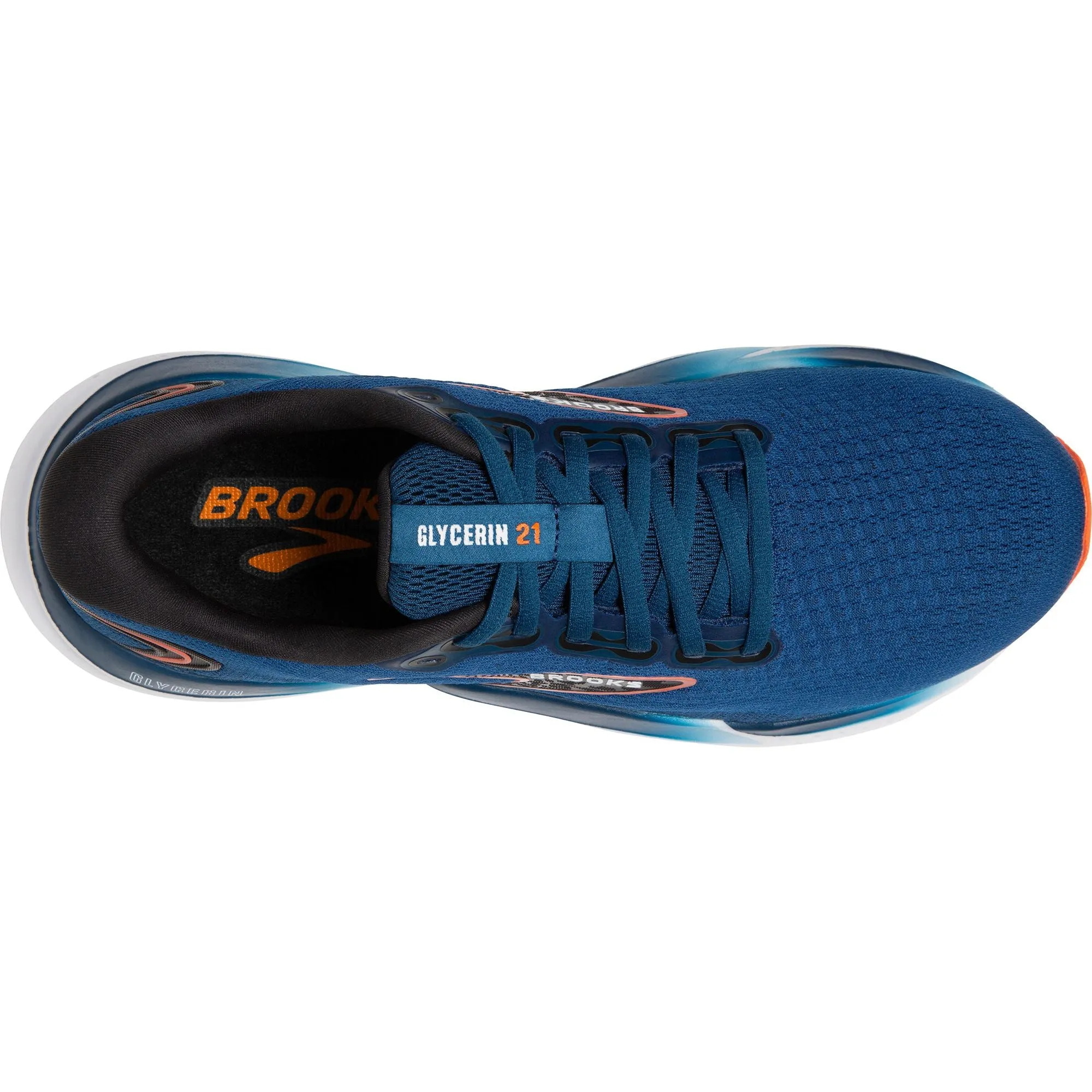 Ultra Performance neoprene running shoes Brooks Glycerin 21 WIDE FIT Mens Running Shoes - Blue