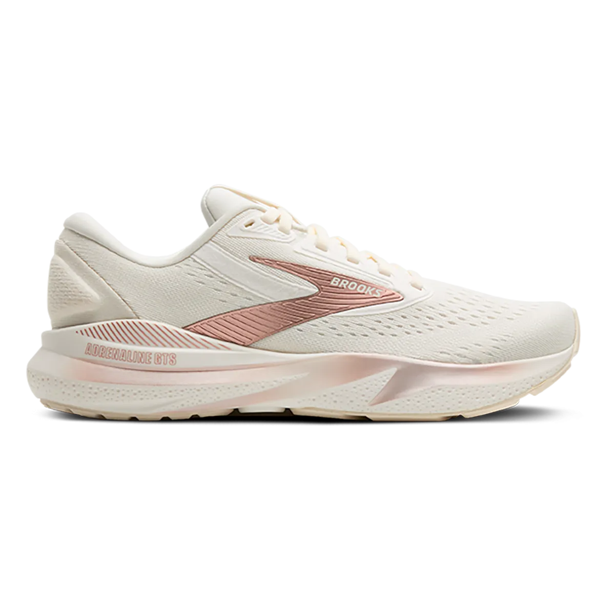 Brooks Adrenaline GTS 24 Coconut - Rose Gold - White Soft Padding Easy - access