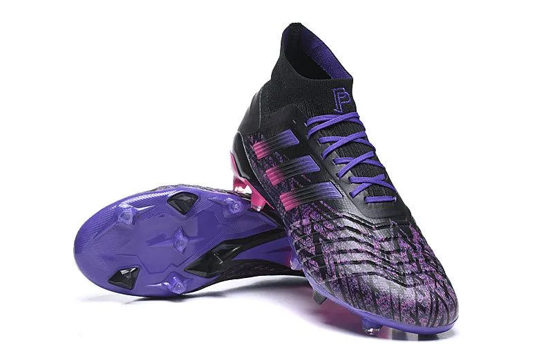 Responsive sole Adidas 19.1 FG Soccers Cleats Shoes Purple Black