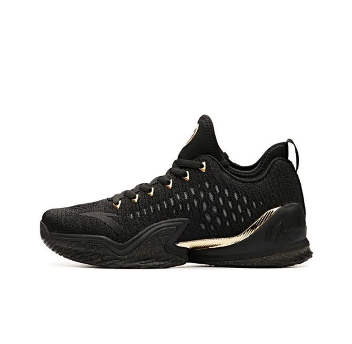 Anta Klay Thompson Kt3 Black/Gold Enhanced Heel Support Stability Control Frame
