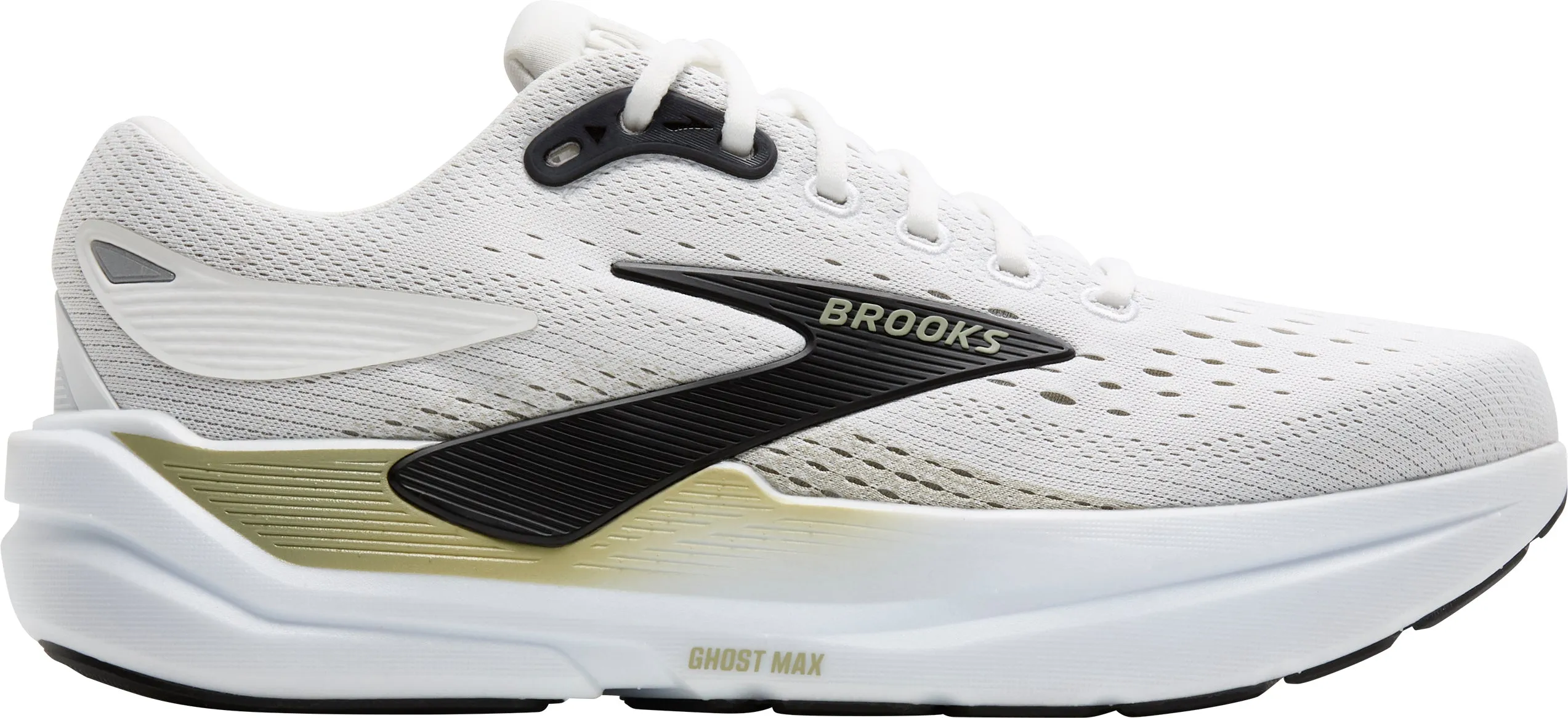 Brooks Ghost Max 3 WIDE FIT (2E) Mens Running Shoes - White Autumn running style