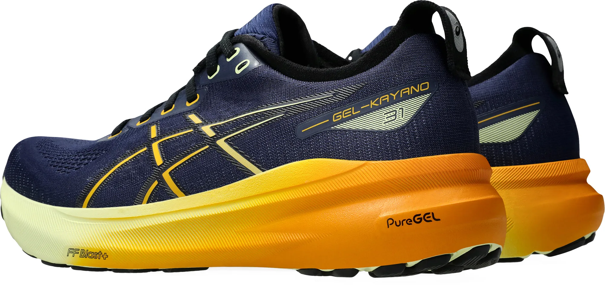 Asics Gel Kayano 31 Mens Running Shoes - Blue Eco friendly materials running in an intersection area shoes