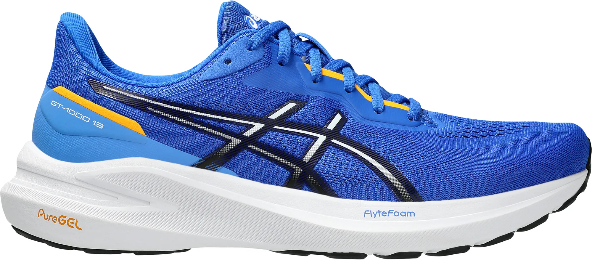 Asics GT 1000 13 Mens Running Shoes - Blue Lockdown Lacing System