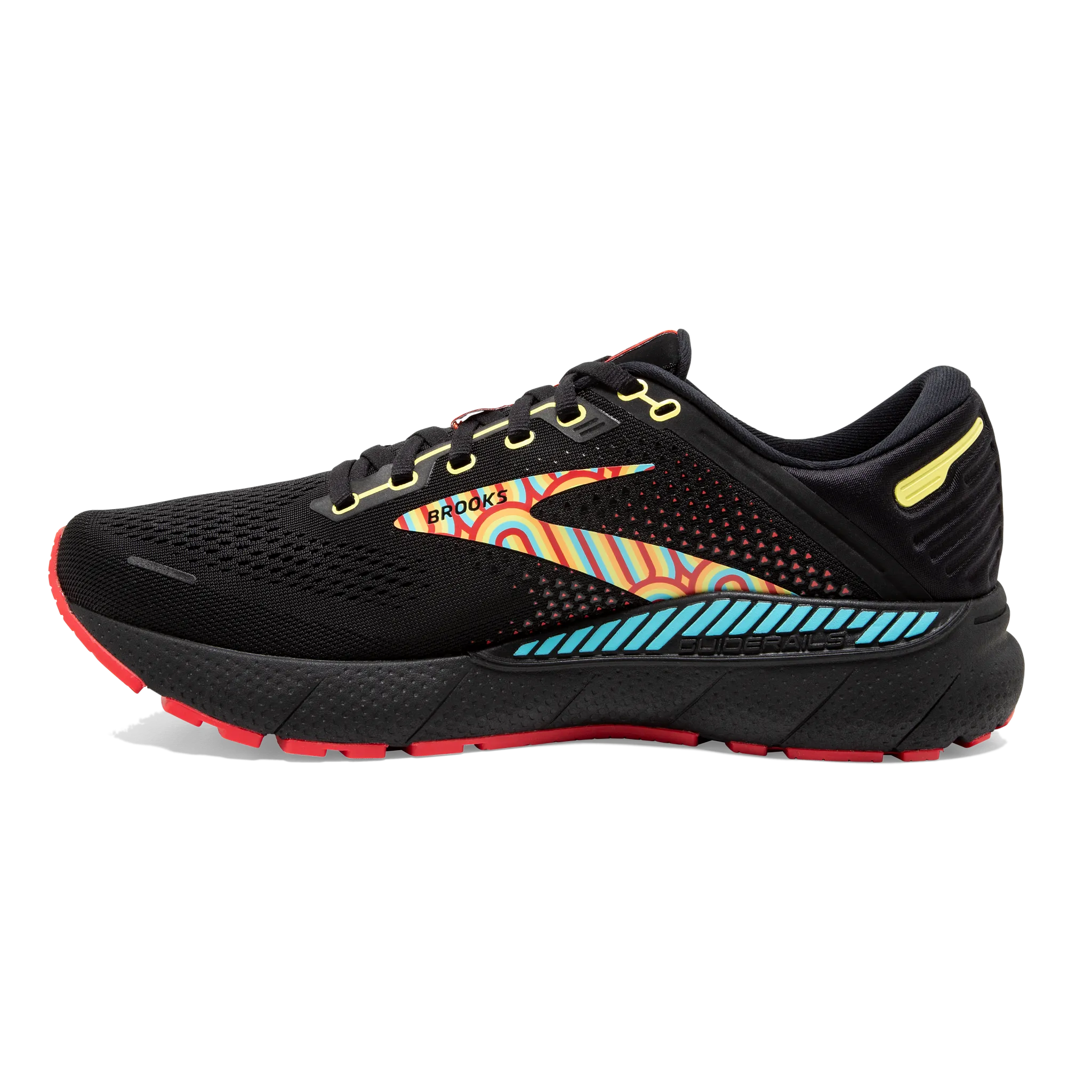 Men's Adrenaline GTS 22 Compression Molding running in a boardwalk area shoes