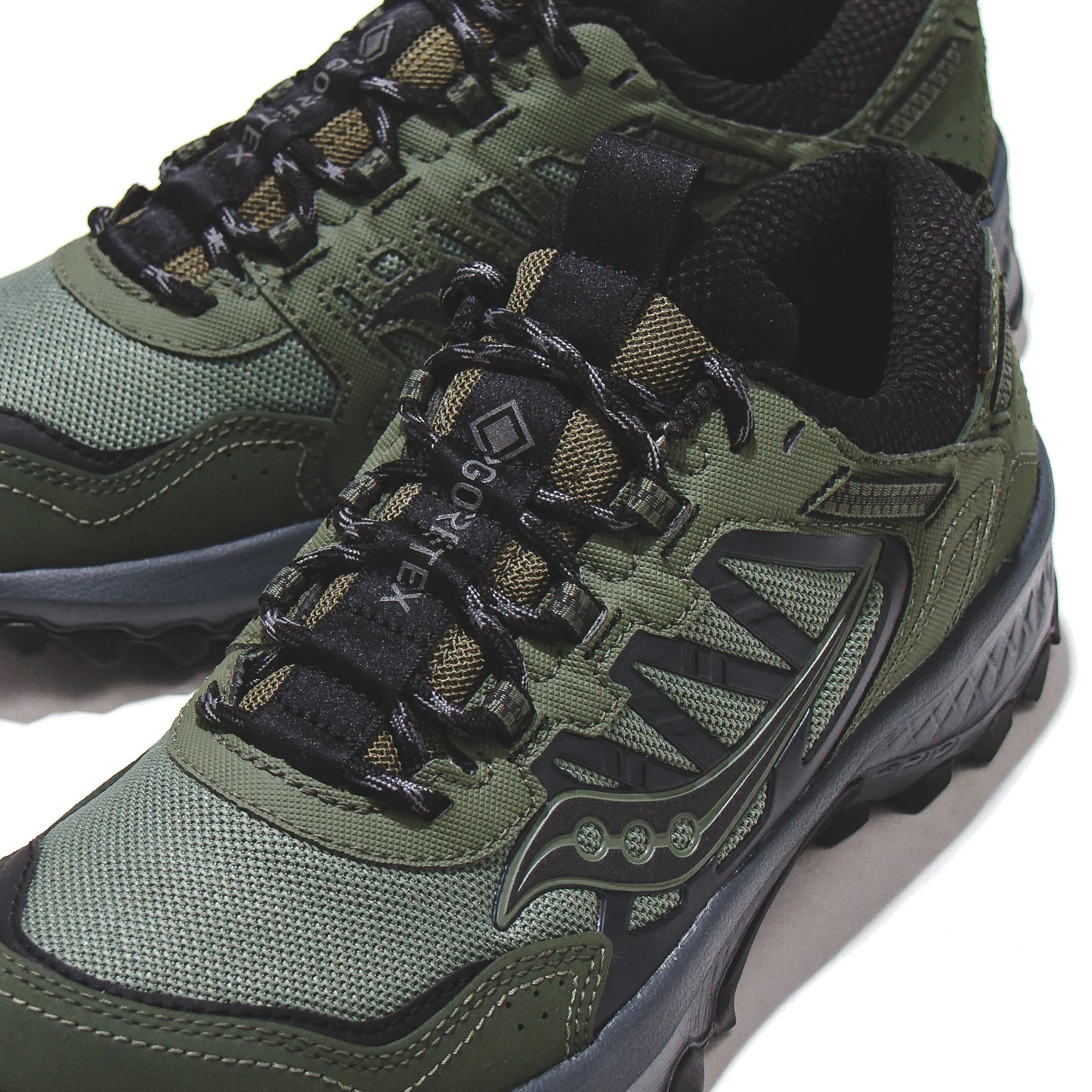 Saucony Men Grid Peak GTX Gore-Tex Forest Black S70849-2 specialized running shoes