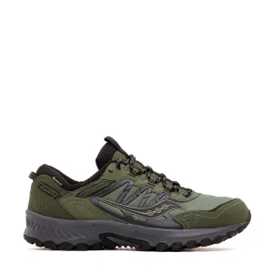 Saucony Men Grid Peak GTX Gore-Tex Forest Black S70849-2 shock - absorbing footwear Micro Perforation Ventilation
