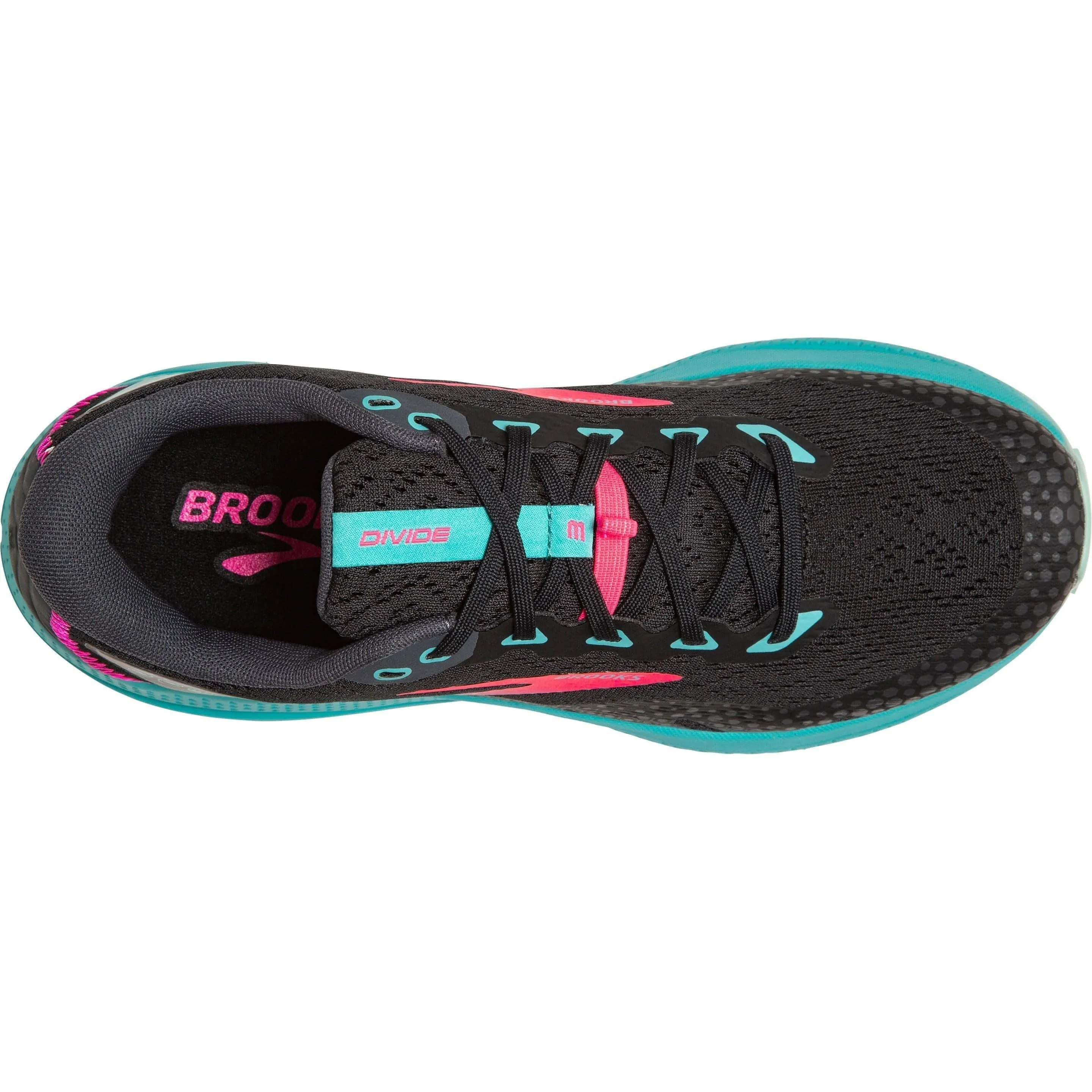 Brooks Divide 3 Womens Trail Running Shoes - Black running on a treadmill at home shoes