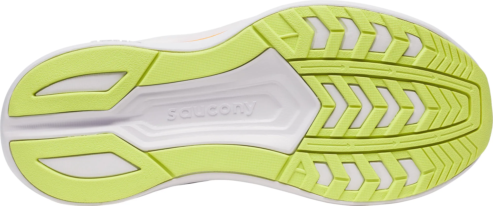 lightweight upper running shoes Breathable Perforated Panels Saucony Endorphin KDZ Junior Running Shoes - White