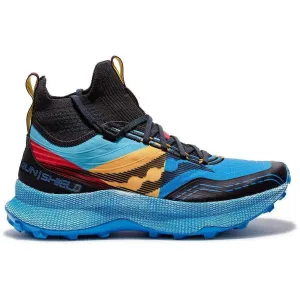 Micro Perforated Tongue Saucony Endorphin Mid Mens Trail Running Shoes - Blue