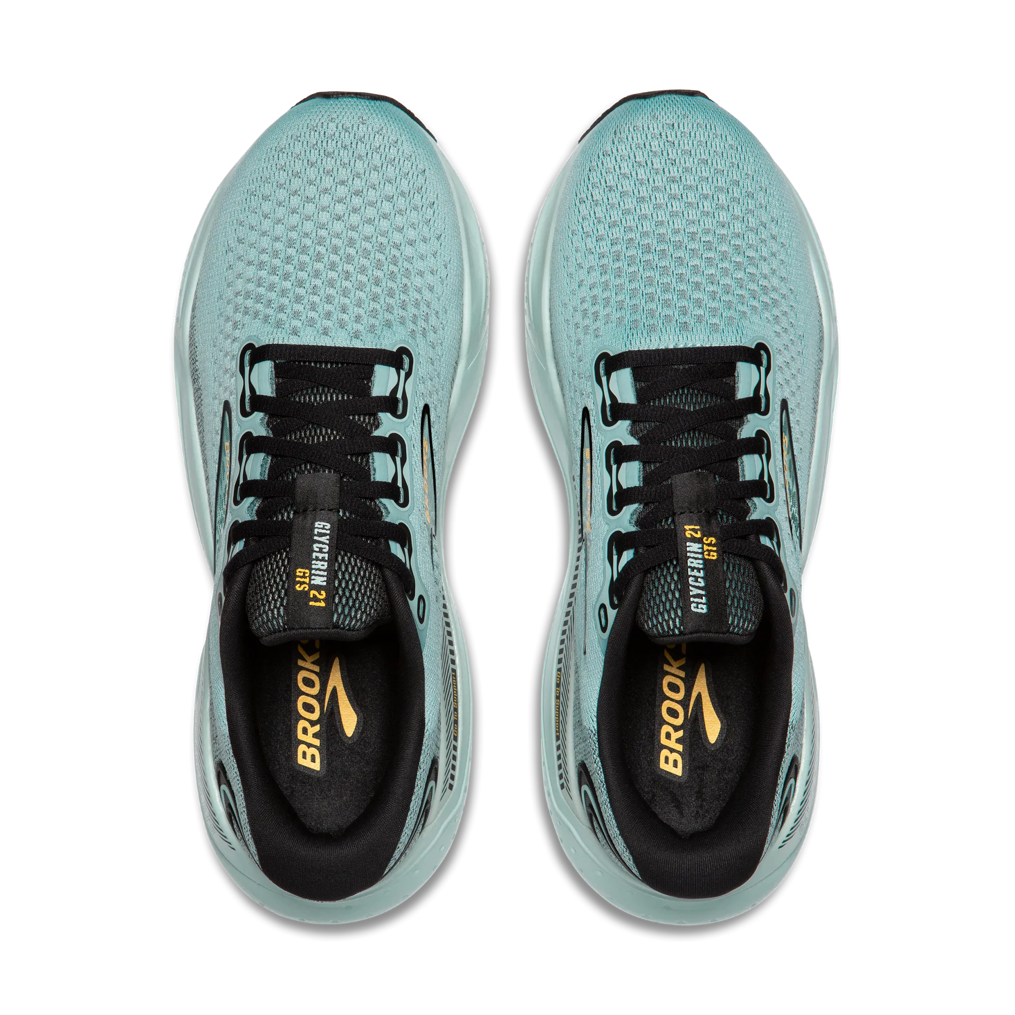 Men's Glycerin GTS 21 running on a grass track shoes black shoes