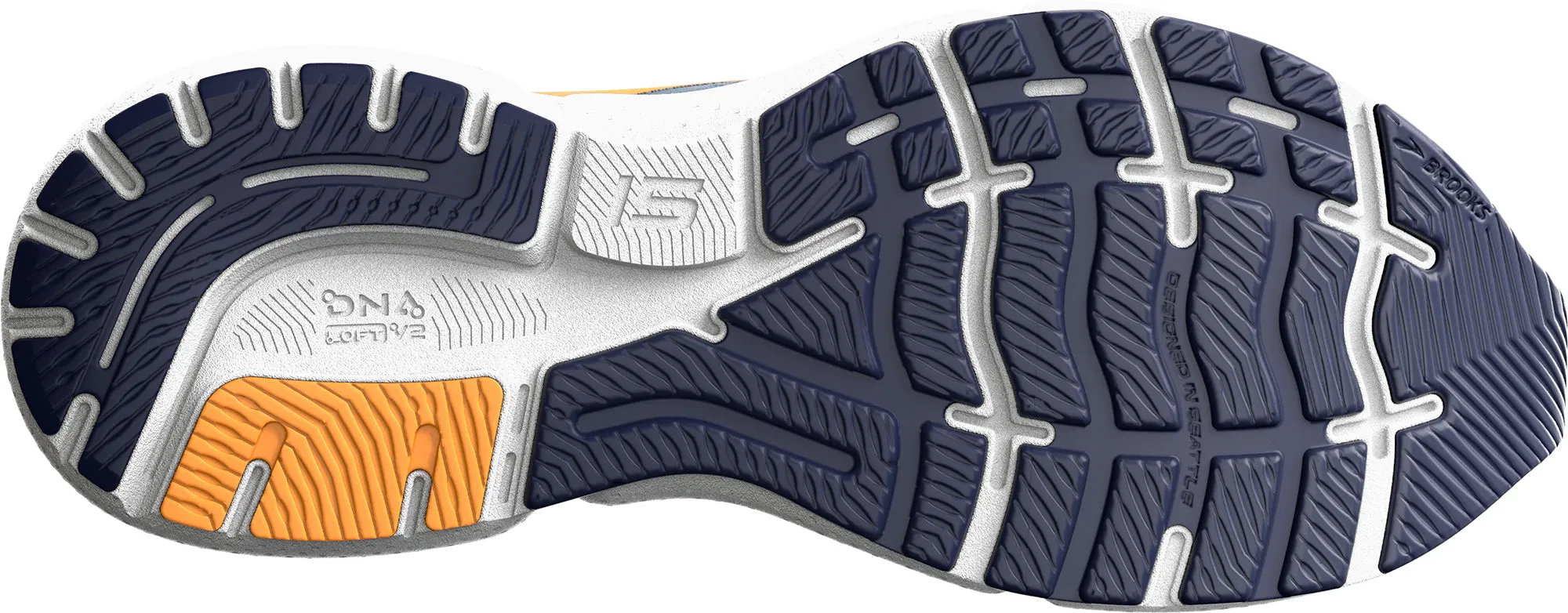 Brooks Ghost 15 Mens Running Shoes - Grey easy - to - clean shoe feature Anti slip technology