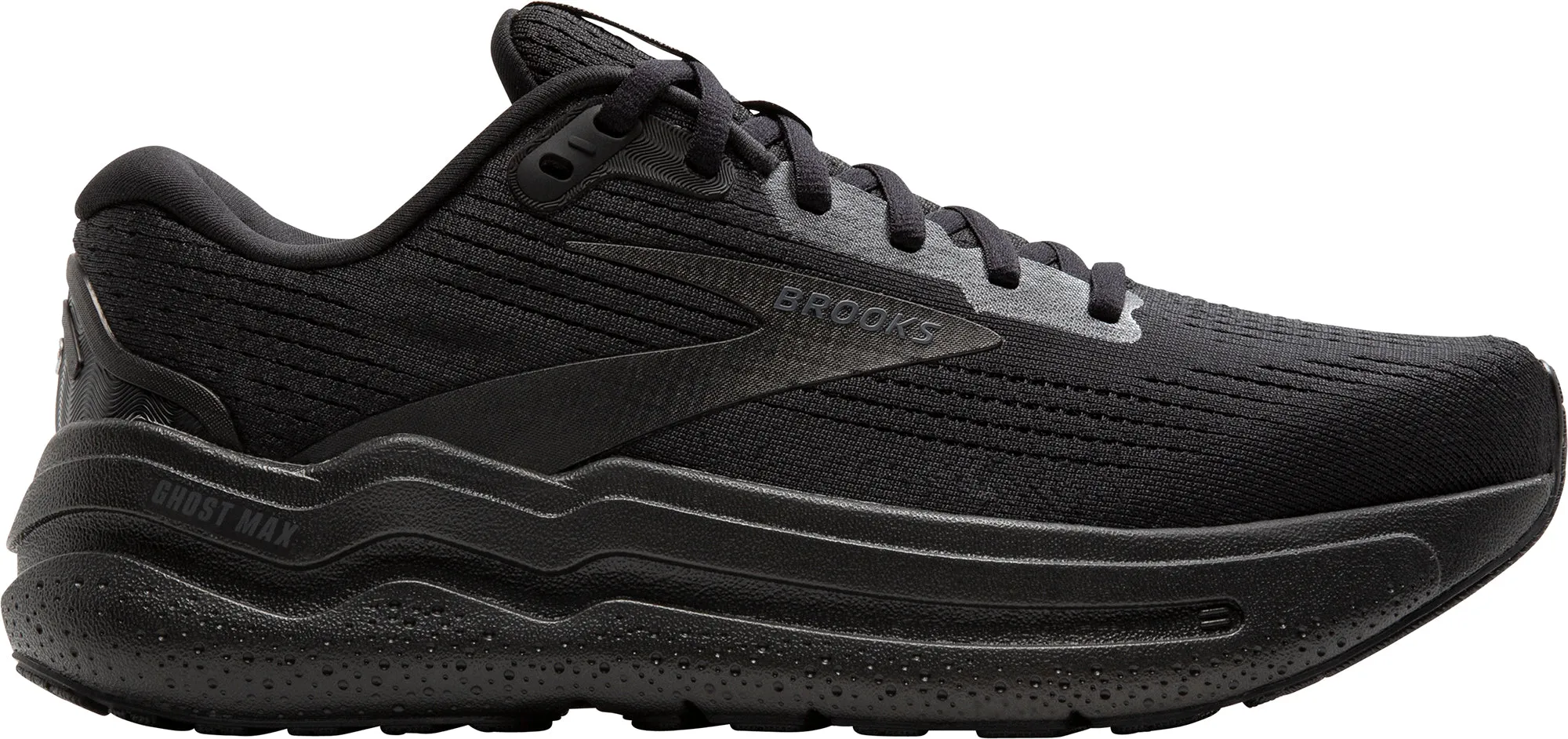 Bacterial Inhibition Layer Airflow Channel Design Brooks Ghost Max 2 WIDE FIT (2E) Womens Running Shoes - Black
