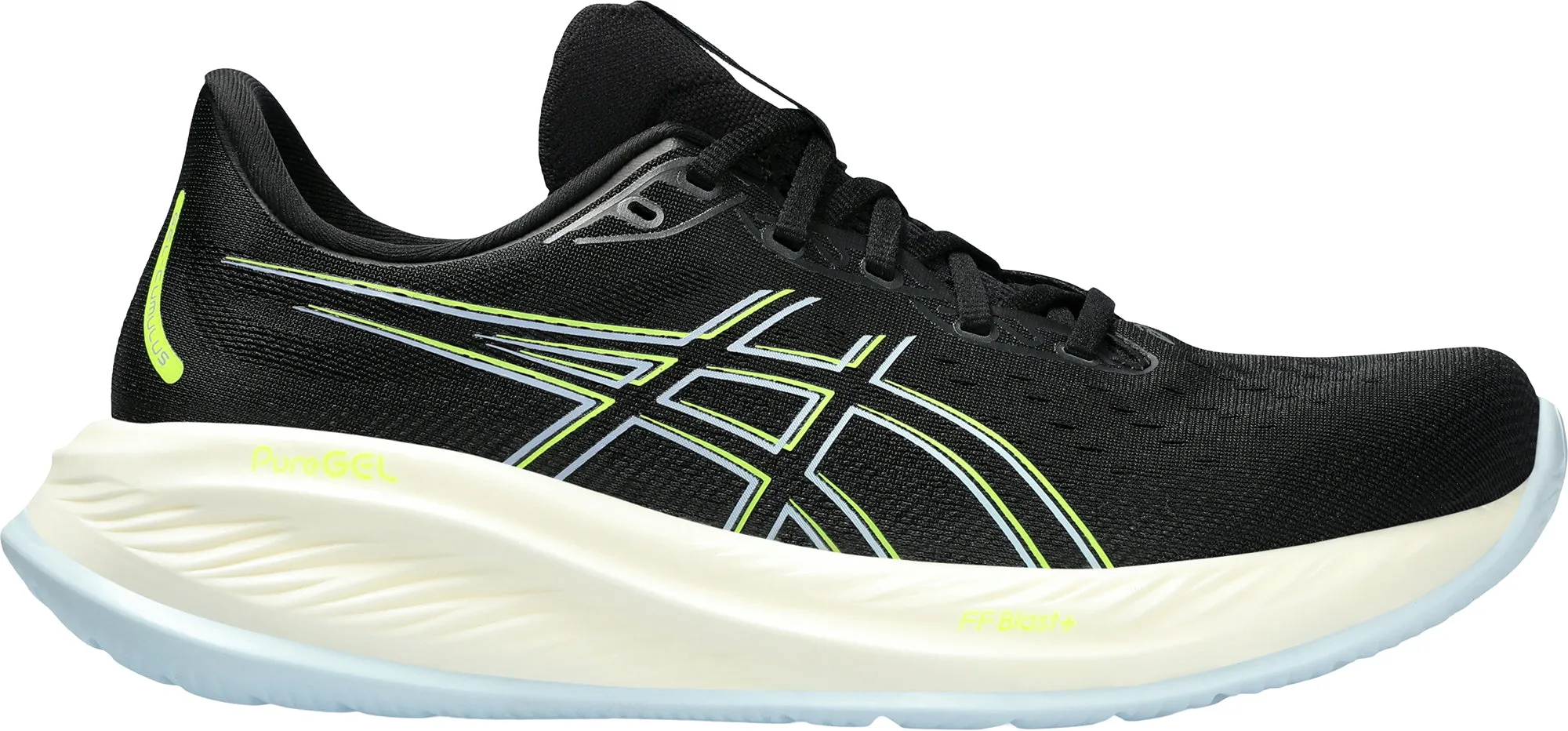 Asics Cumulus 26 Mens Running Shoes - Black medial support Motion Contour Footbed