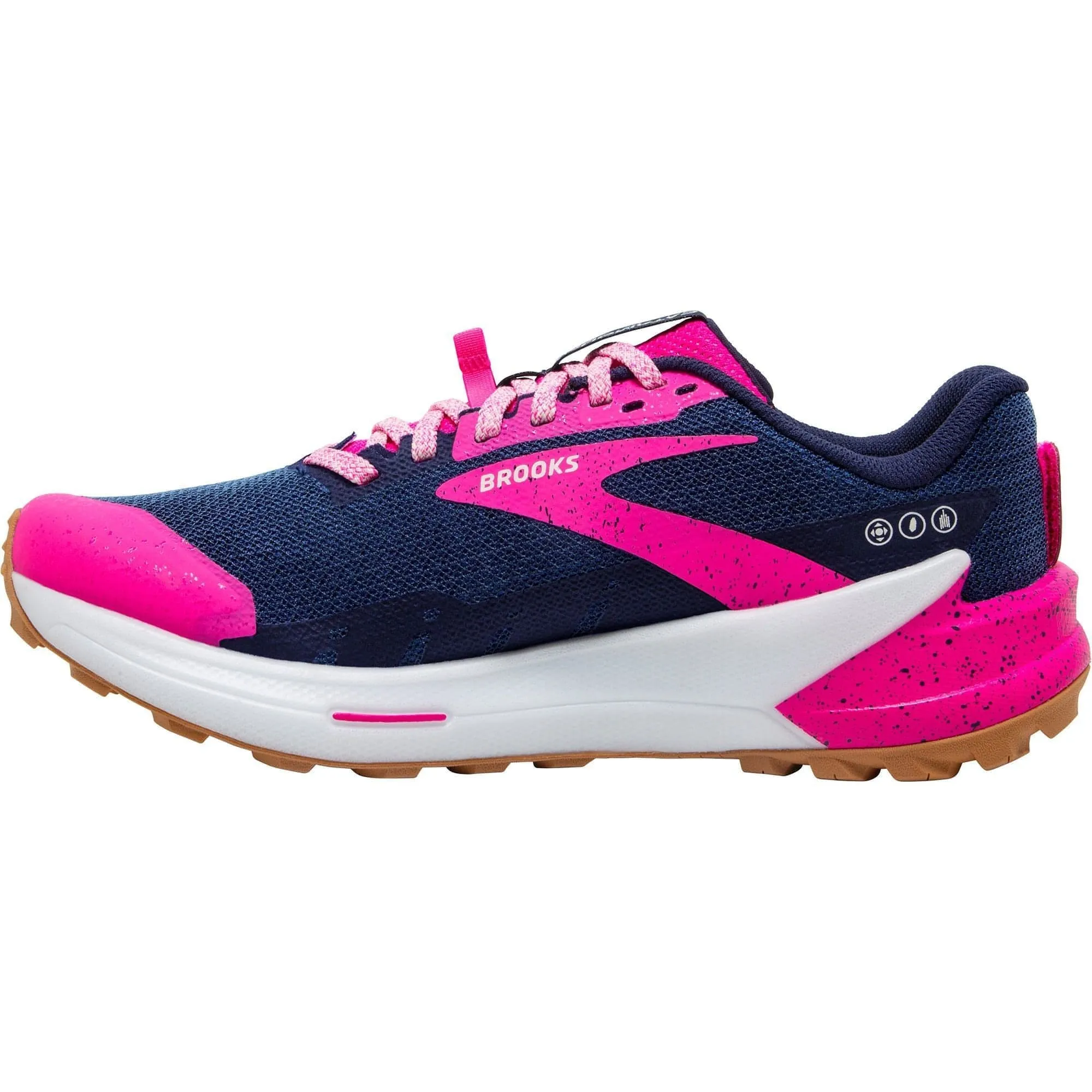 reflective - material running shoes Hydrophobic coating Brooks Catamount 2 Womens Trail Running Shoes - Navy