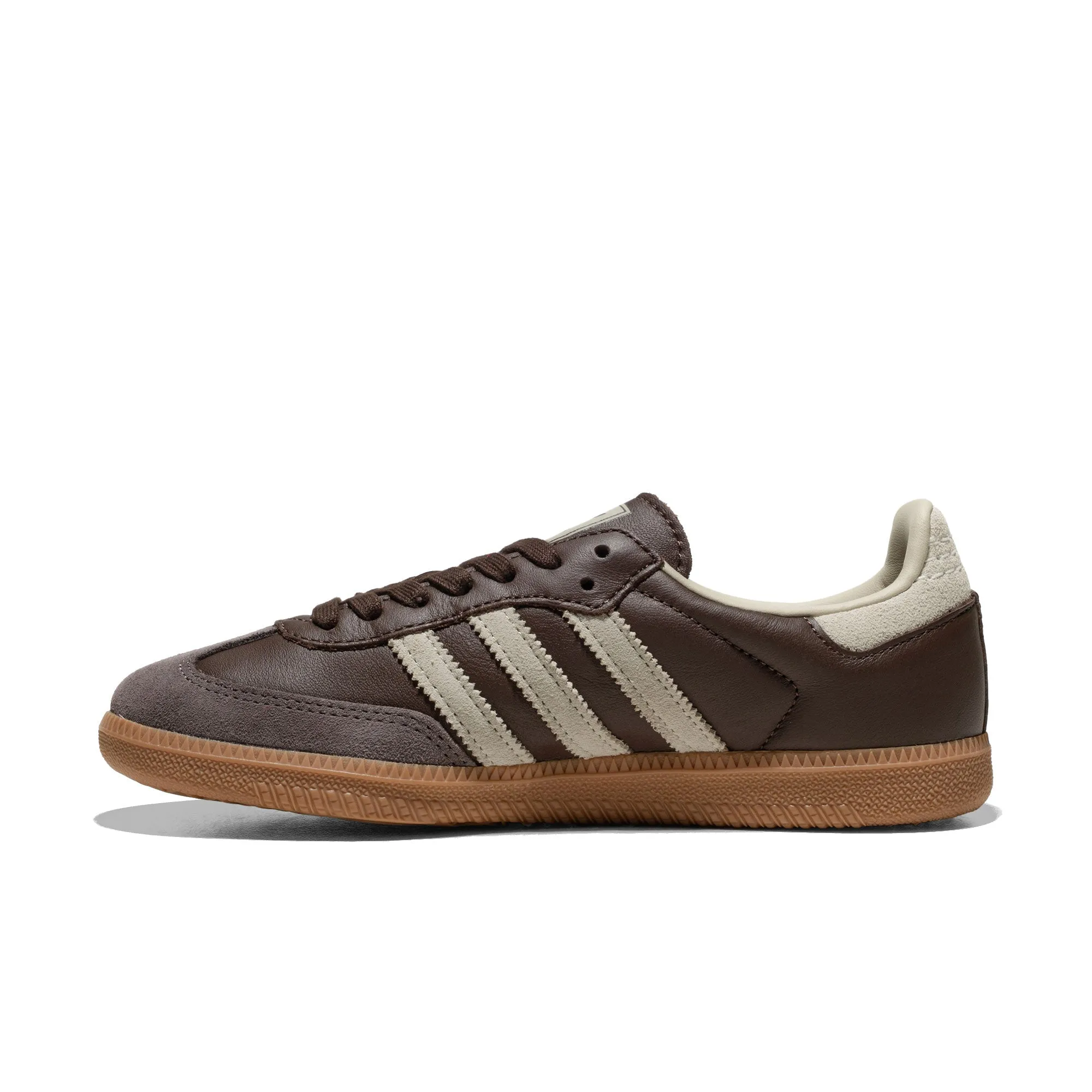 Adidas Originals Samba OG Brown/Putty Grey/Gold Met Mesh Upper Heel Support