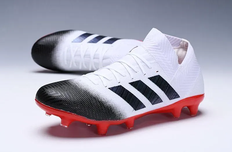 Starter Zone Toe Fit New Adidas Nemeziz 18.1 Spectral Mode FG Soccer Cleats Shoes White Red